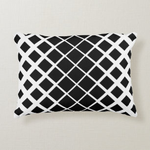 Black Disolving Square Block Pattern Accent Pillow