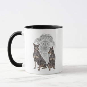 Black Doberman Dogs Mug