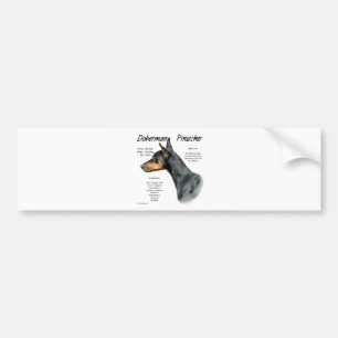 Black Doberman Pinscher History  Bumper Sticker