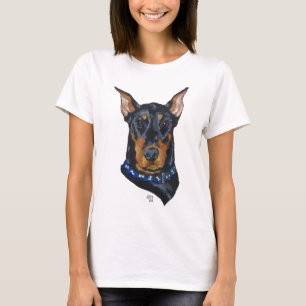 Black Doberman Pinscher T-Shirt