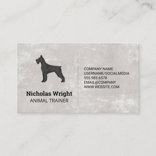 Black Dog | Animal Business Card (Front)