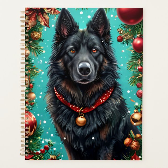 🎁Black Dog Christmas Decor Planner Gift ✨ (Front)