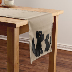 Black Dog Family Short Table Runner