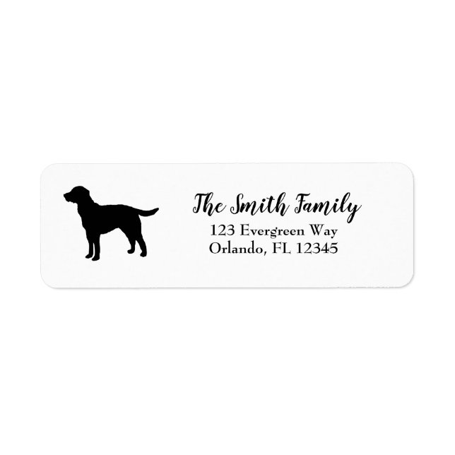 Black Dog Labrador Pup Address (Front)