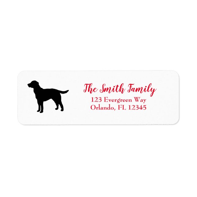 Black Dog Labrador Pup Adresse (Devant)