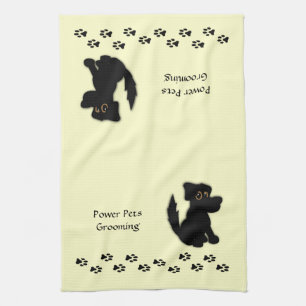 Black Dog Pet Groomer Doggie Towel