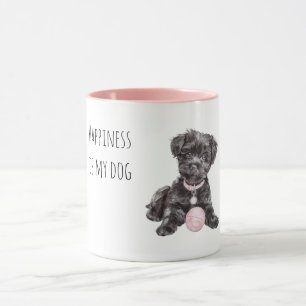 Black Dog Pink Ball Mug