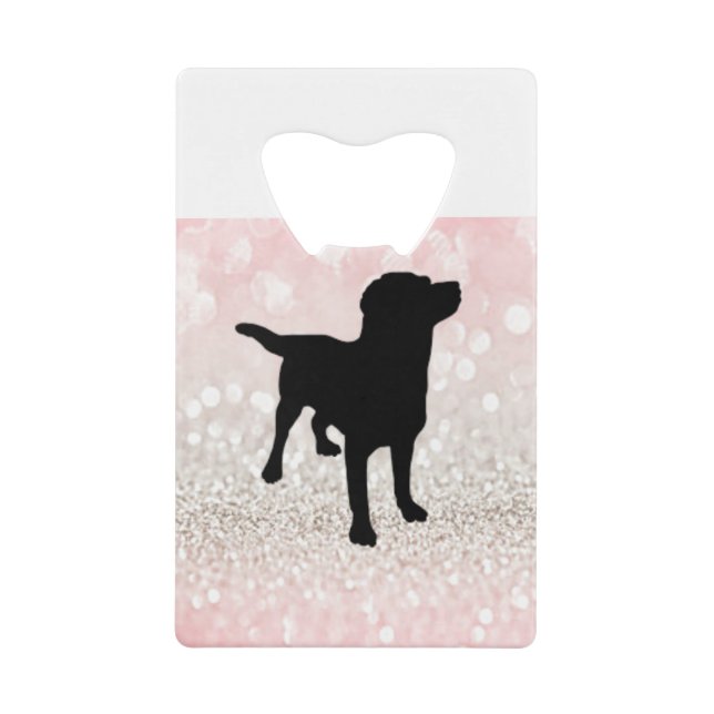 Black Dog Sparkle Credit Card Bottle Opener (Front)