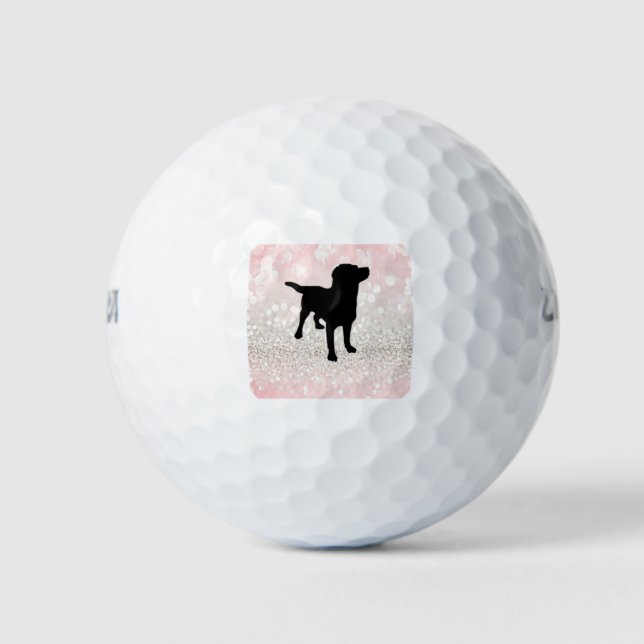 Black Dog Sparkle Golf Balls (Front)
