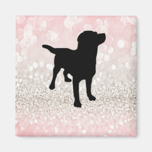 Black Dog Sparkle Magnet