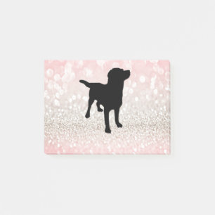 Black Dog Sparkle Post-it Notes