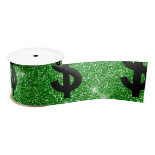 Black Dollar Sign Money Entrepreneur Wall Street Satin Ribbon