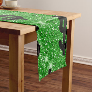 Black Dollar Sign Money Entrepreneur Wall Street Short Table Runner