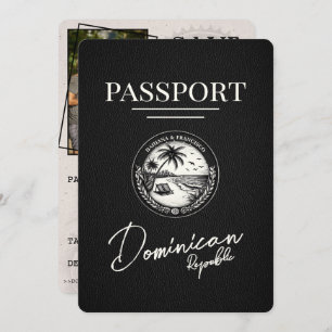 Black Dominican Republic Passport Save The Date