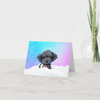 Black Doodle Puppy  Card