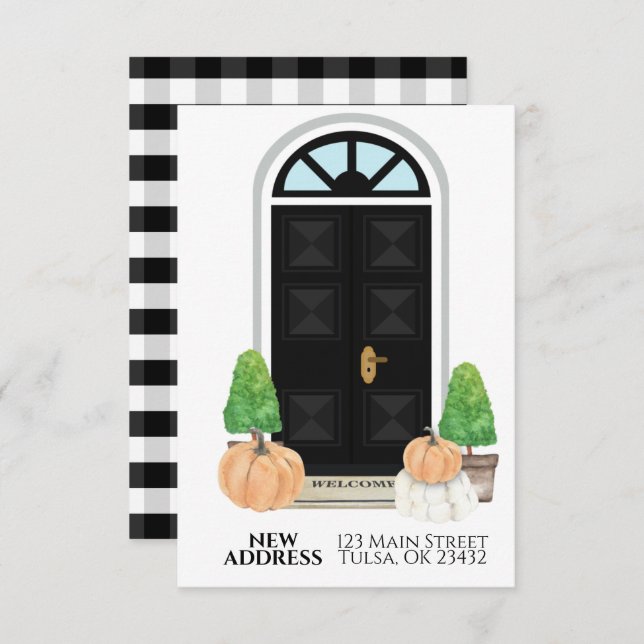 Black Door Pumpkin Moving Announcement (Front/Back)
