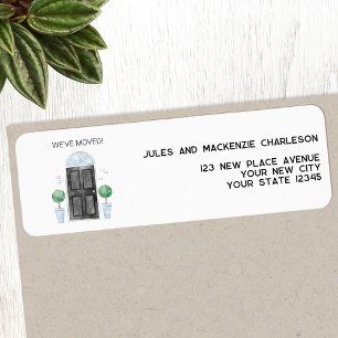 Black Door We Have Moved New Home Return Address