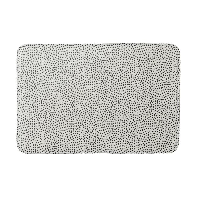 Black Dot Pattern Bath Mat (Front)