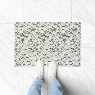 Black Dot Pattern Doormat