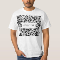 Black Dots & Circle Pattern + your text & backgr.