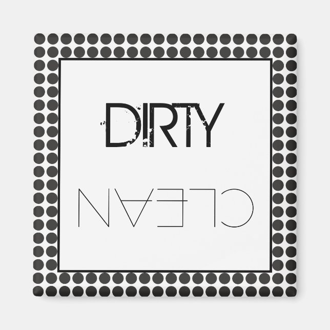 Black Dots Dishwasher Magnet (Front)