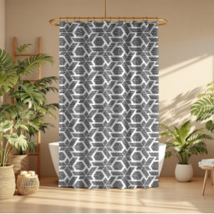 Black dots geometric pattern on white