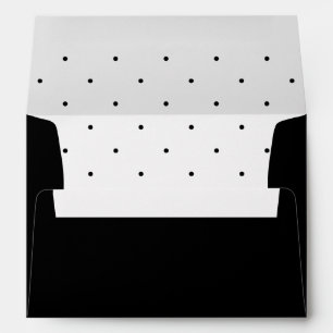 Black Dots Lined Envelope