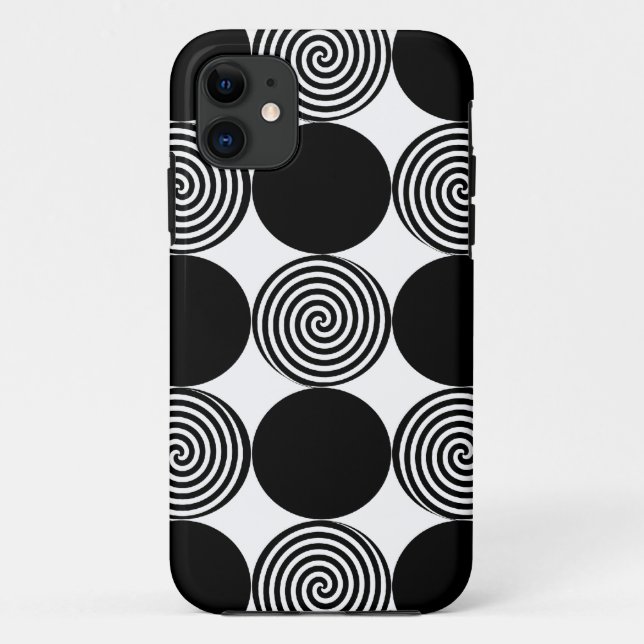 Black Dots & Swirls iphone 5 Case (Back)