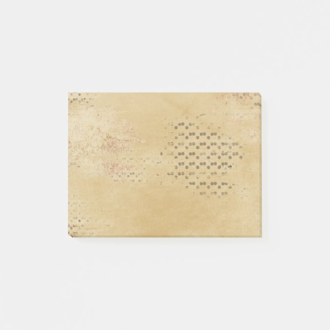 Black Dots torn Kraft Paper collage background Post-it Notes (Front)