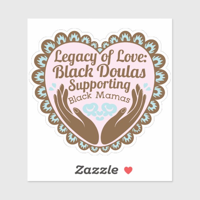 Black Doula Appreciation Custom-Cut Vinyl Sticker (Sheet)