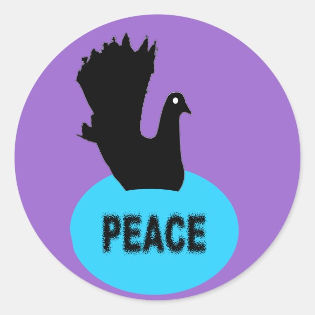 Black Dove Peace Sticker (Front)