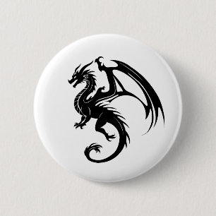 Black dragon 2 inch round button