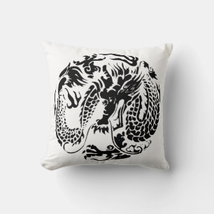 Black Dragon American MoJo Pillow