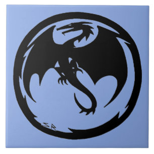 Black Dragon Blue large tile