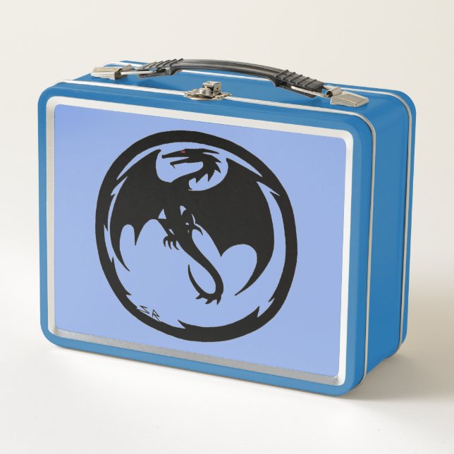 Black Dragon Blue lunchbox (Front)