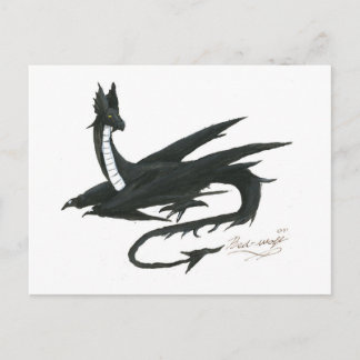 Black_Dragon_by_angel_wolfmaiden Postcard