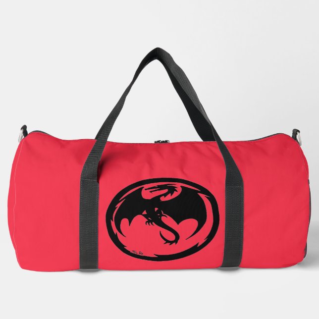 Black Dragon coral duffel bag (Front)