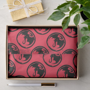 Black Dragon coral tissue paper medium