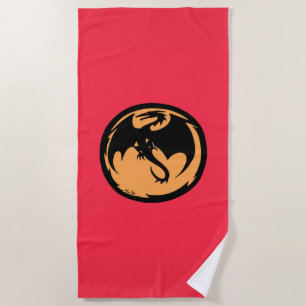 Black Dragon doré serviette de plage de corail de 