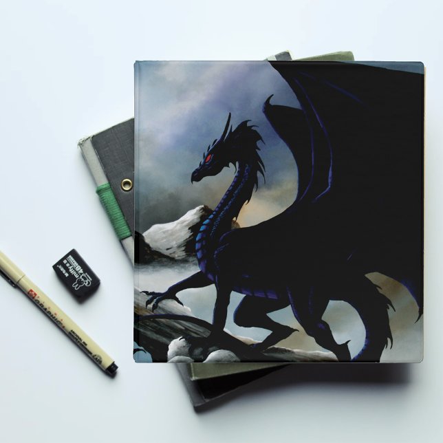 Black Dragon Fantasy Blue Mountains  Binder (Creator Uploaded)