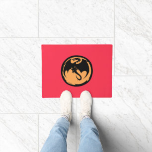 Black Dragon gold coral small doormat