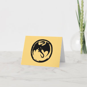 Black Dragon Gold greeting card (horizontal)