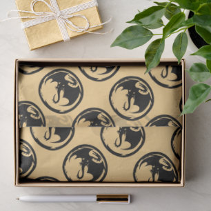 Black Dragon gold tissue paper medium