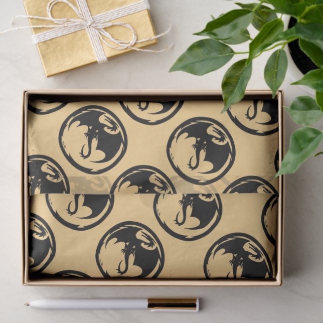 Black Dragon gold tissue paper medium (Gift)