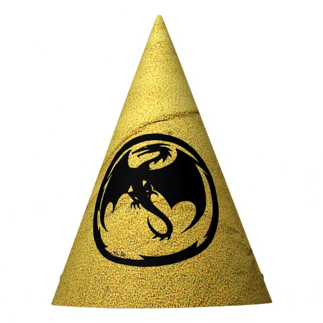Black Dragon Gold Vein party hats (Front)
