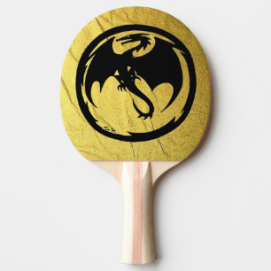 Black Dragon Gold Vein ping pong paddle