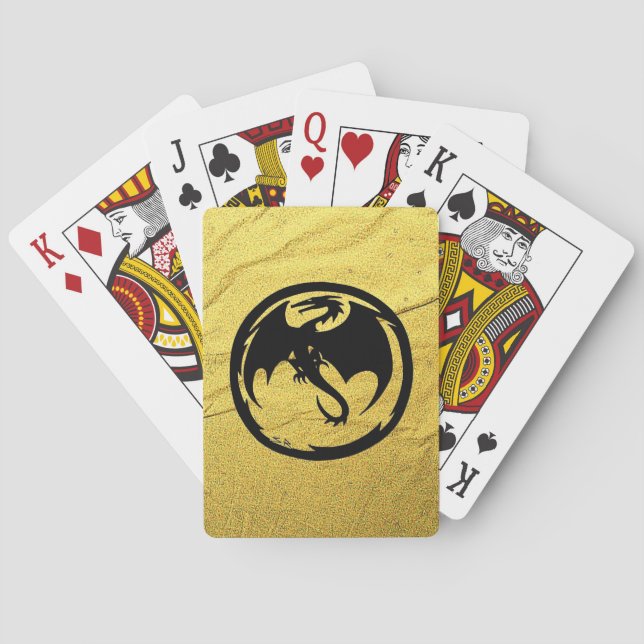 Black Dragon Gold Vein Poker playing cards (Back)