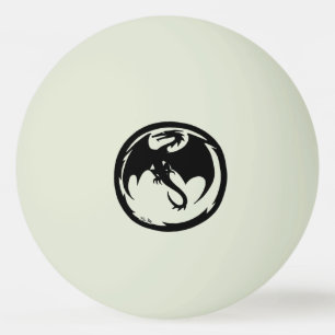 Black Dragon green glow 1 star ping pong ball