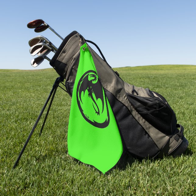 Black Dragon Green golf towel (Green)