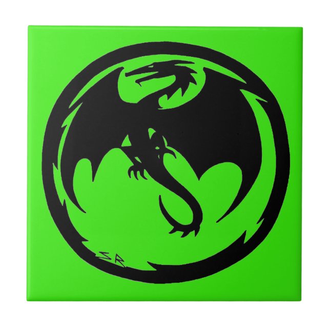 Black Dragon Green small tile (Front)